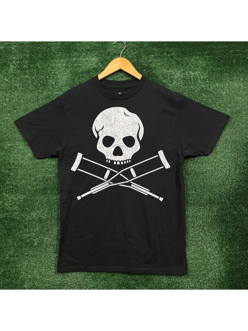 MTV Jackass Skull and Cross Crutches Logo T-Shirt Size Medium
